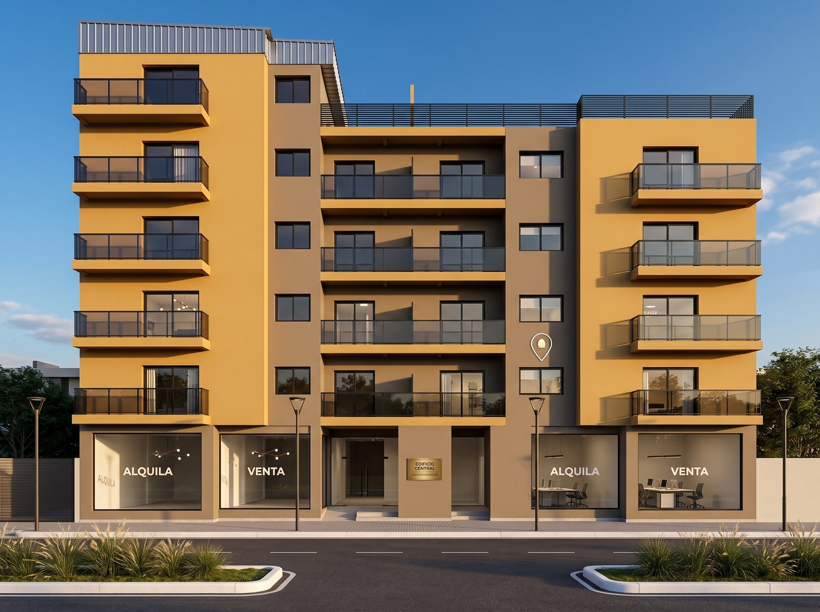 Render exterior Edificio Lumière